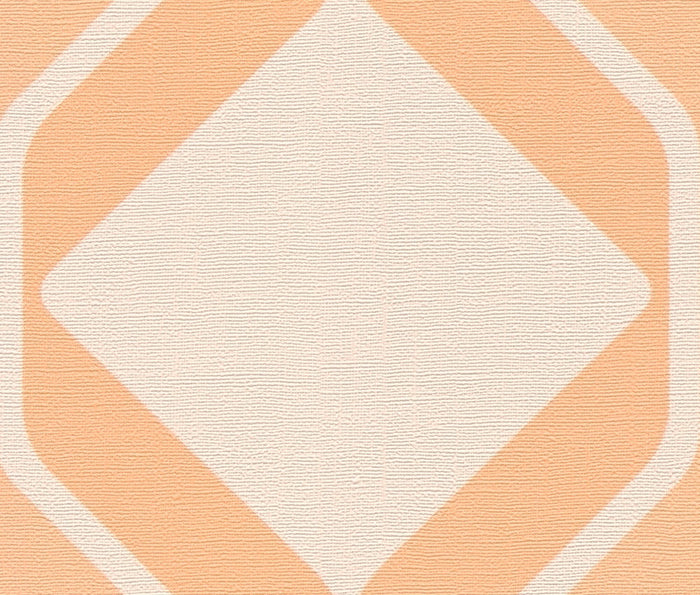 Deco Retro Wallpaper - Orange