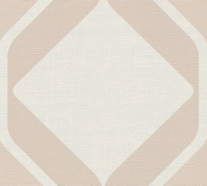Deco Retro Wallpaper - Pearl White