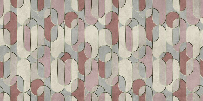 Decovale Ovals  - Blush - Custom Sized Wallpaper Mural (per m2)