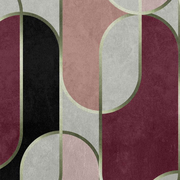 Decovale Ovals  - Pink - Custom Sized Wallpaper Mural (per m2)