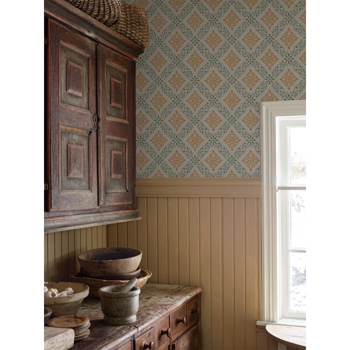 Dellen Wallpaper - Green/Yellow