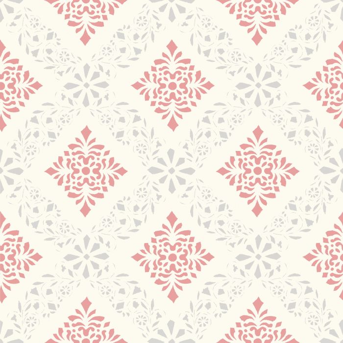 Dellen Wallpaper - Red/Grey