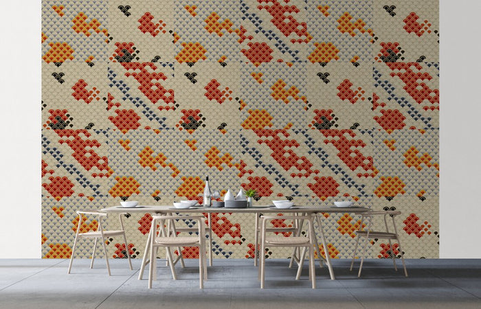 Digital Koi  - Koi 3 - Custom Sized Wallpaper Mural (per m2)