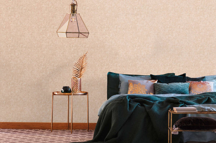 Distressed Plains Vinyl Wallpaper - Copper - Discontinuing