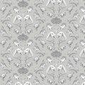 Dotty Dinosaurs Wallpaper - Grey