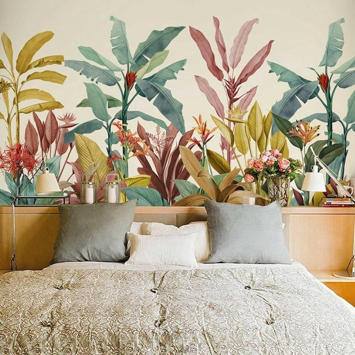 Dreamy Banana Leaf Mural