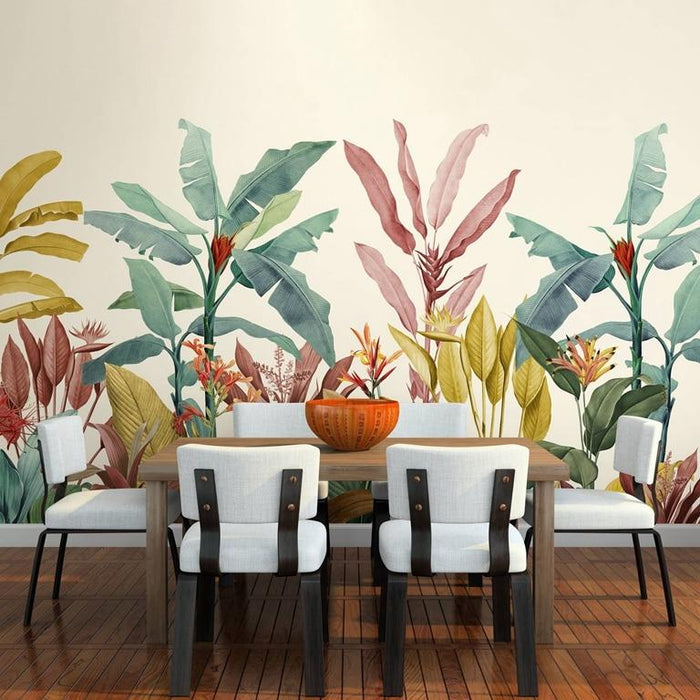 Dreamy Banana Leaf Mural
