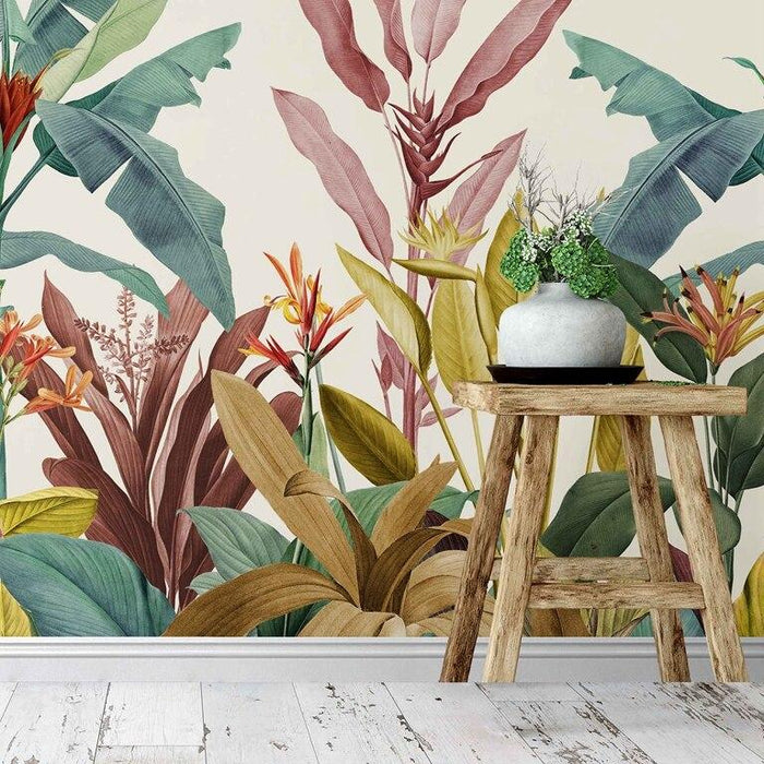 Dreamy Banana Leaf Mural