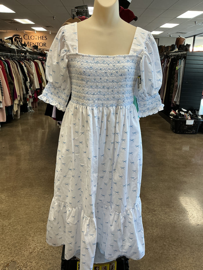 Dress Casual Maxi By Clothes Mentor In Blue & White, Size:M