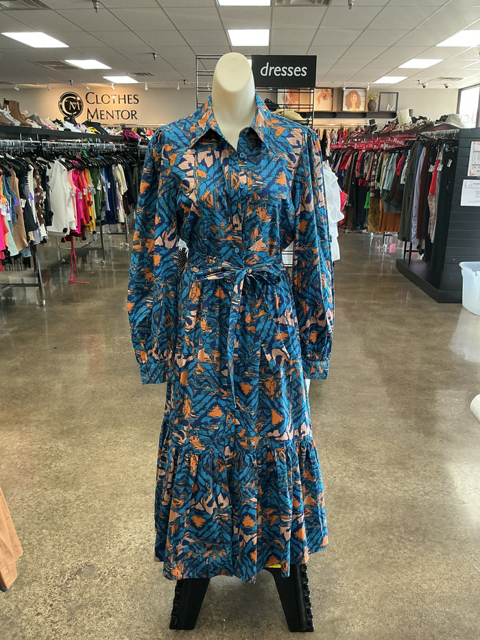 Dress Casual Maxi By Flying Tomato In Blue & Orange, Size:S