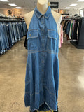 Dress Casual Maxi By Pilcro In Blue Denim, Size:M