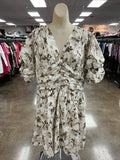 Dress Casual Short By Avara In Brown & Cream, Size:Xl