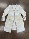 Dress Casual Short By Nicole Miller In Black & Cream, Size:14
