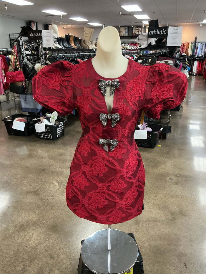 Dress Party Short By Clothes Mentor In Red, Size:S