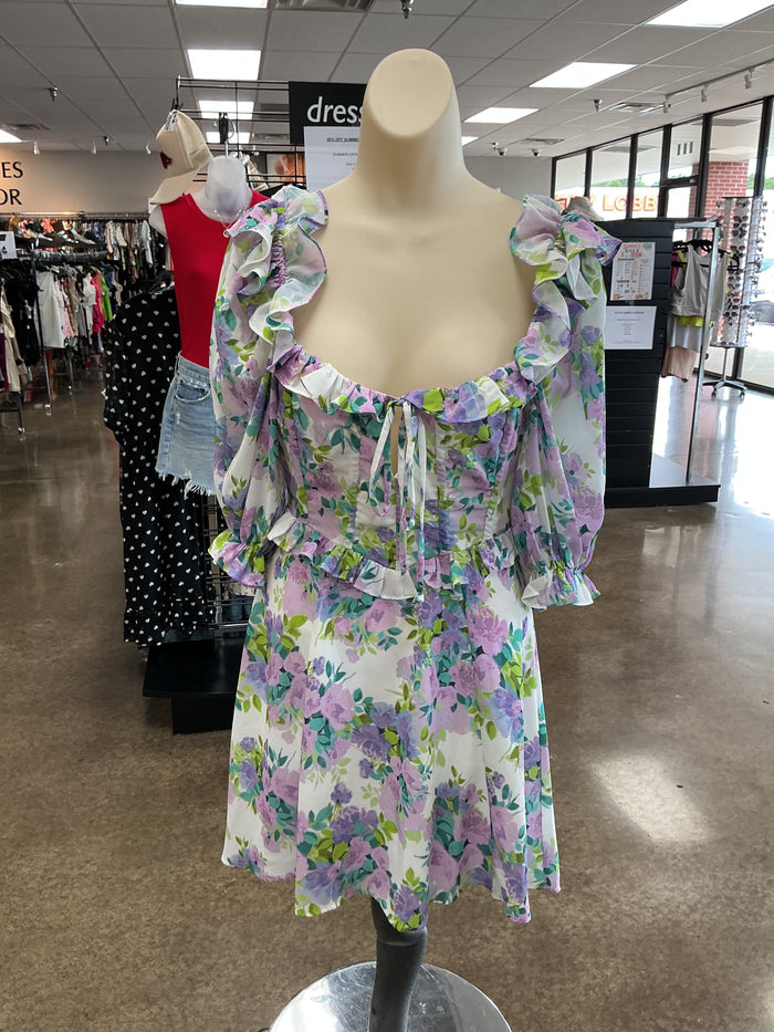 Dress Party Short By For Love & Lemons In Floral Print, Size:S