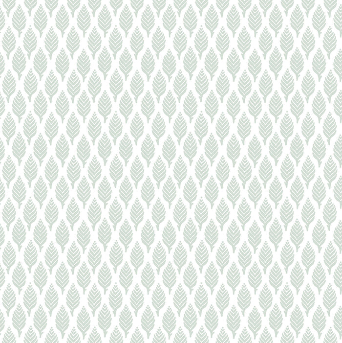 Dun Diamond Leaves Wallpaper - Green