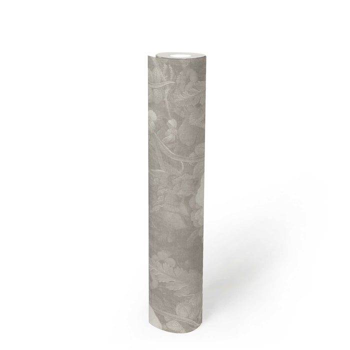 Dutch Floral Wallpaper - Grey