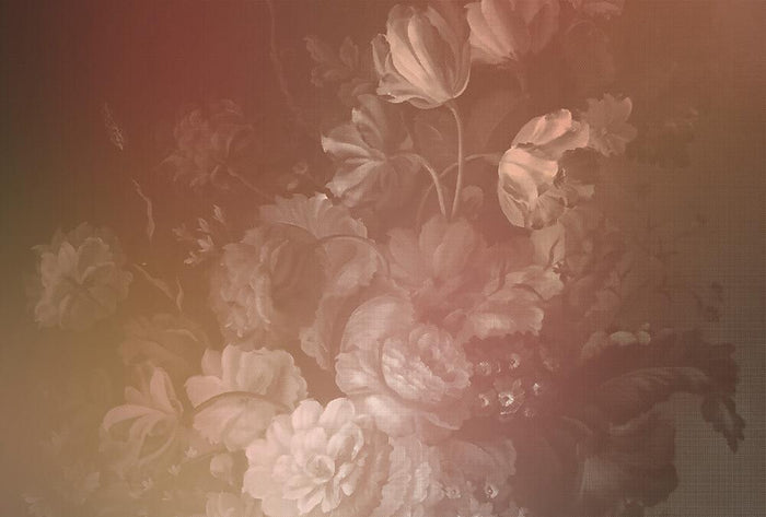 Dutch Pastel -  Pink/Red- Custom Sized Wallpaper Mural (per m2)