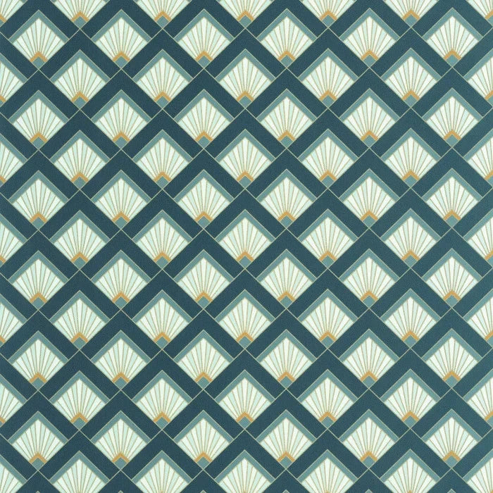 Effervescence Wallpaper - Bleu canard dore