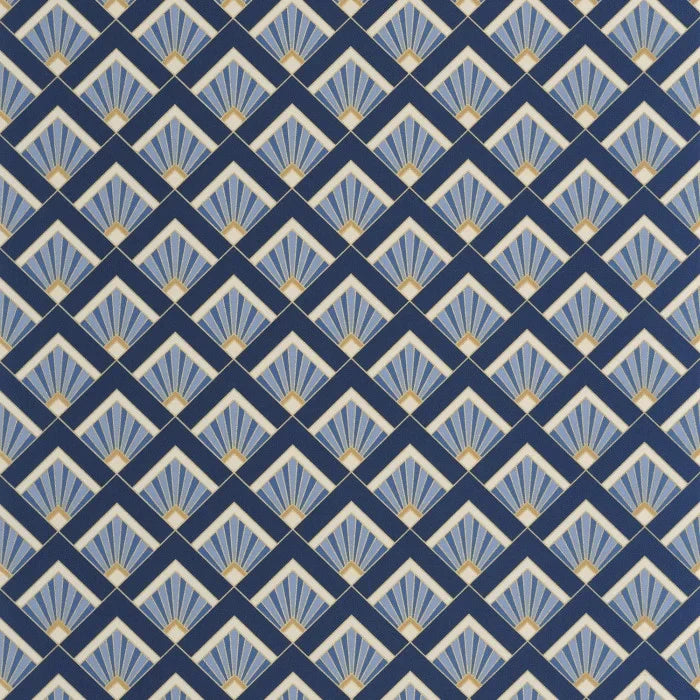 Effervescence Wallpaper - Bleu d outre mer dore