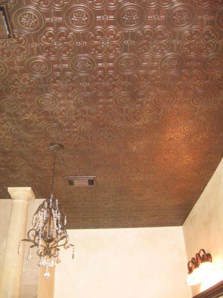 On a ceiling