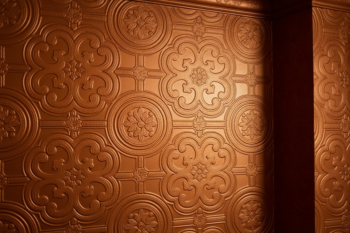 Egon wallpaper in copper