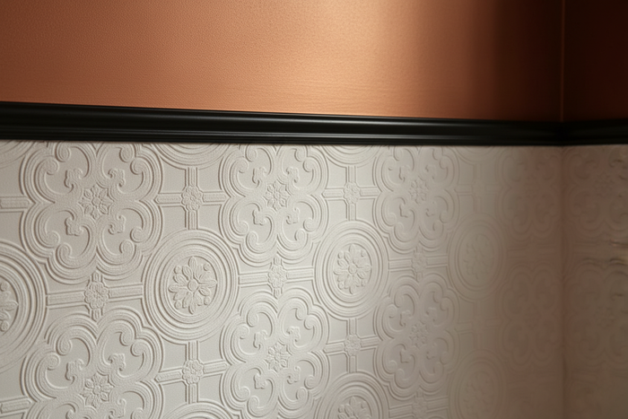 Egon wallpaper in copper room