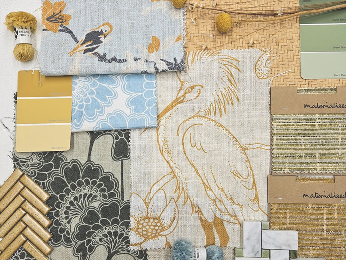 Egrets Florence Broadhurst Wallpaper - Mist