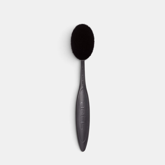 Artis Elite Oval 7 makeup brush in black with ergonomic handle and dense cruelty-free CosmeFibre bristles