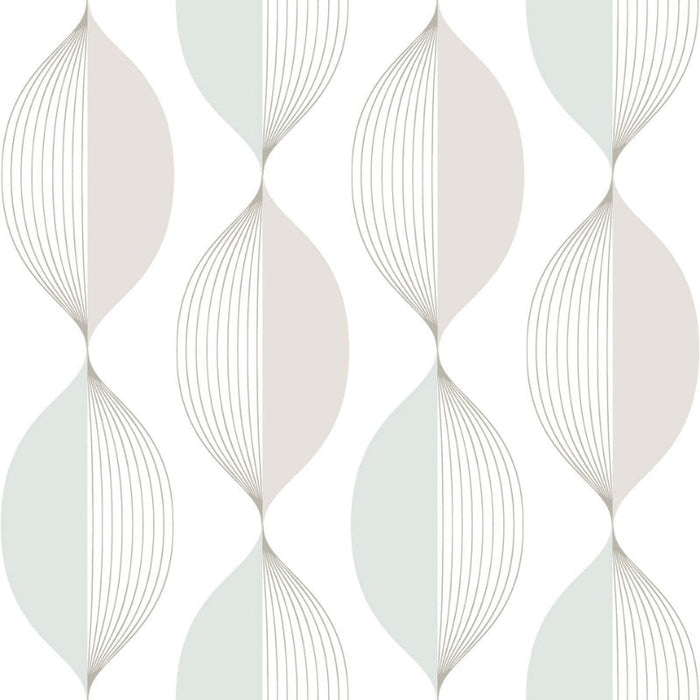 Ellips Wallpaper - Beige/Turquoise - Discontinuing - Last Roll