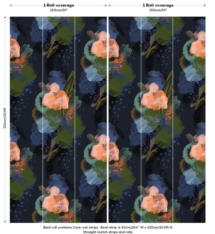 English Rose - Custom Sized Wallpaper Mural (per m2)