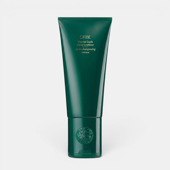 Shop Rescue Spa Oribe Eternal Curls Intense Conditioner in a dark green 200ml squeeze tube for curly and thick hair.