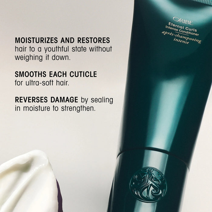 Shop Rescue Spa Oribe Eternal Curls Intense Conditioner tube with white conditioner swirl. For curly, coily, thick hair.