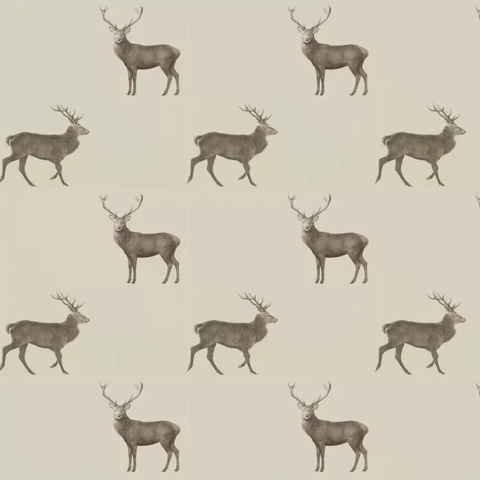 Evesham Deer Wallpaper - Birch Beige