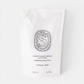 Shop Rescue Spa exfoliating hand wash 350ml refill pouch with white packaging and black botanical label design