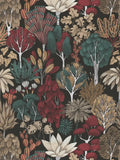 Exotic Oasis Wallpaper - White/Red/Green