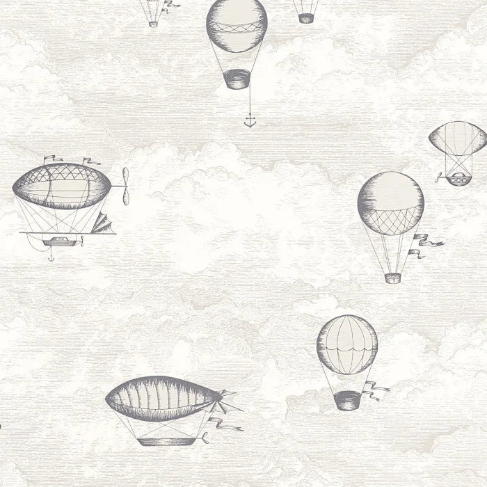 Expedition Wallpaper - White Cotton