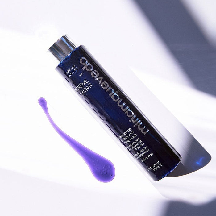 Shop Rescue Spa Extreme Caviar shampoo for blonde and silver hair with a drop of purple toning formula