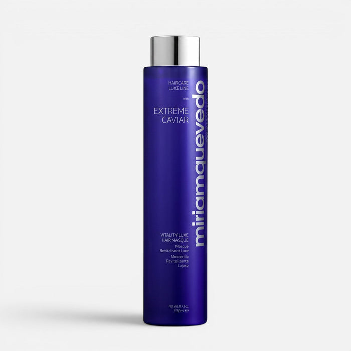 Shop Rescue Spa Extreme Caviar Vitality Luxe Hair Masque in a tall purple bottle for repairing damaged hair