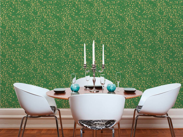 Versace Fall Wallpaper - Green/Gold/Yellow