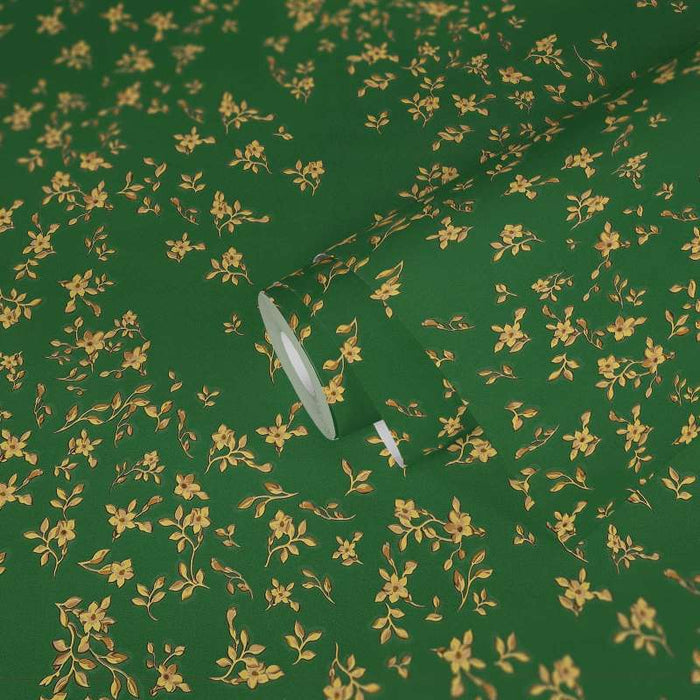 Versace Fall Wallpaper - Green/Gold/Yellow