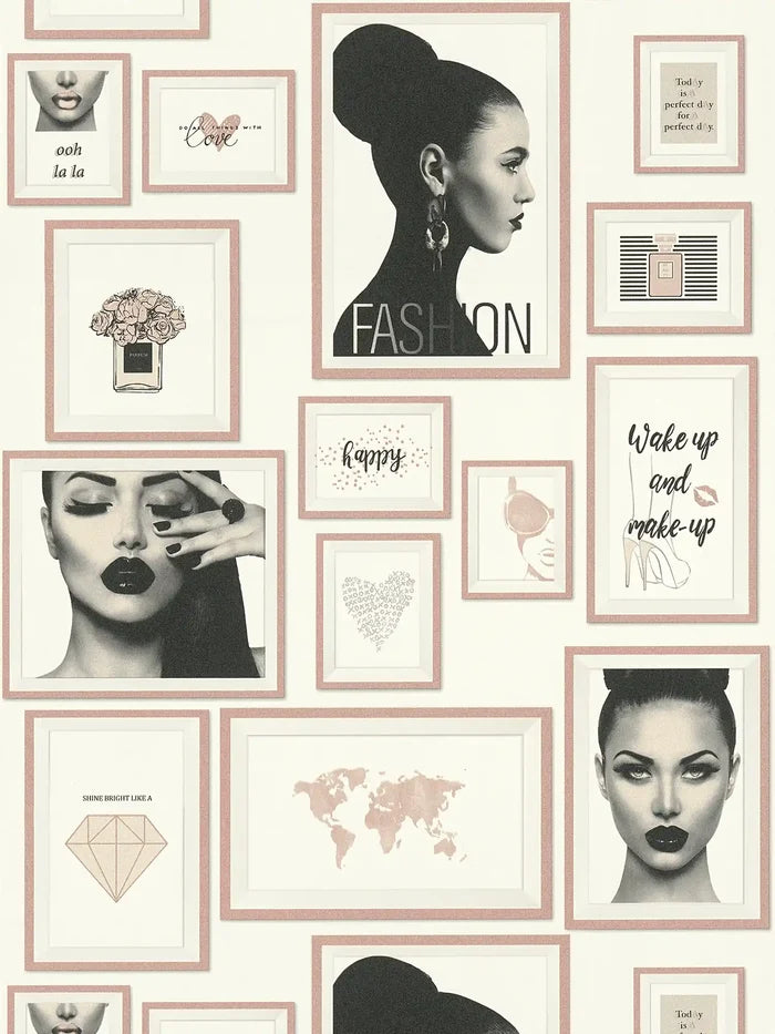 Fashion Wallpaper - Pink - Discontinuing