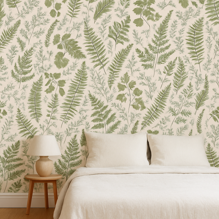 Fern Wallpaper - Custom Sized Wallpaper Mural (per m2)