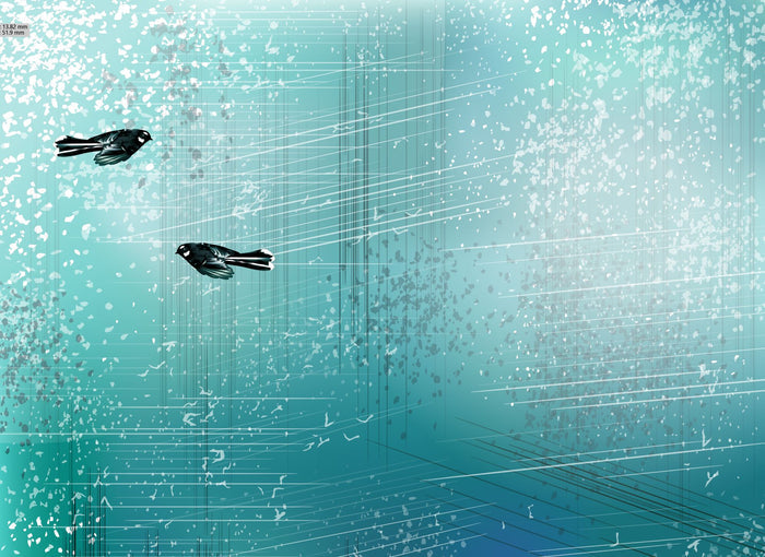 Flight of the Tui - Custom Sized Wallpaper Mural (per m2)