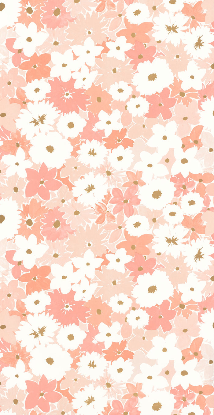 Flora Power Wallpaper - Rose Layette