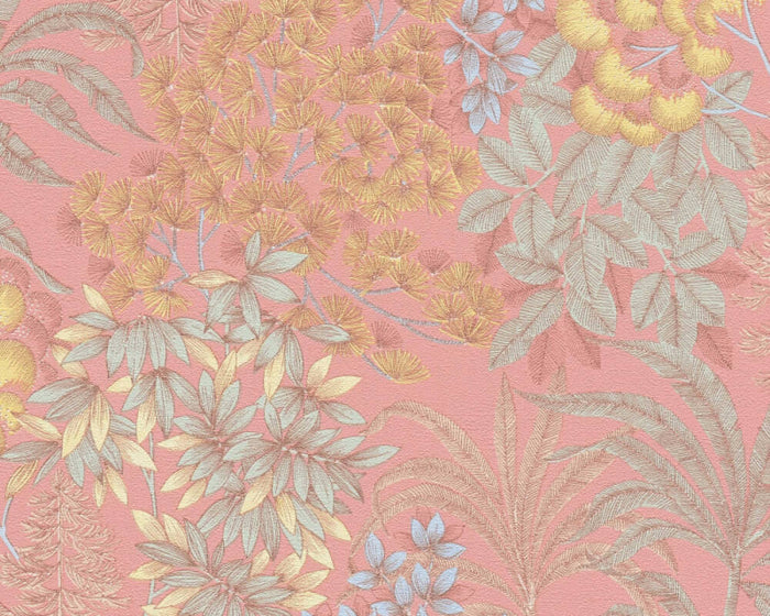 Floral Bliss Wallpaper (Metropolitan Stories 3 Collection) - Pink/Pink