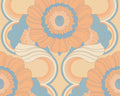 Floral Fantasy Wallpaper - Peach/Blue