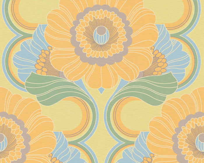 Floral Fantasy Wallpaper - Yellow/Green