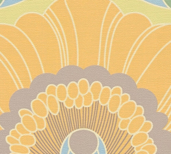 Floral Fantasy Wallpaper - Yellow/Green