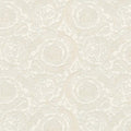 Versace Floral Garland 2 Wallpaper - Creme/Silver
